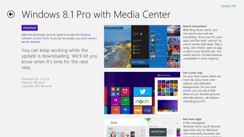 Time to upgrade my PC from Windows 8 Pro to @Windows 8.1 Pro !!...