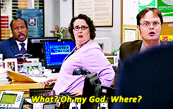 dundermifflinscranton:  Pam: Thank God you were there. Michael: Yeah, kinda good-news, bad-news there. I was able to be on the scene so quickly because I was in the car that hit her. Jim: Who was driving? Michael: …Pam: Oh, Michael.