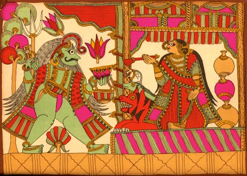 magictransistor:  Rāmāyaṇa (रामायण); various illustrations, miniatures and designs depicting aspects of the Hindi epic Yuddha Kāṇḍa (अनुवादसहित); Kishkindha Kāṇḍa (Book of the Monkey Kingdom), [x].