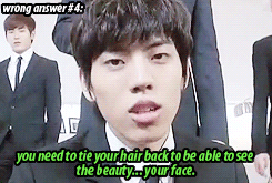 chandoo: the correct response to when a girl says:‘oppa~ would i look less chubby if i tie my hair up/back?’