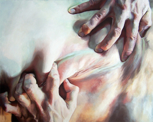 erraticerotica:  Cara Thayer and Louie Van Patten - “Confrontational Paintings of Intimac