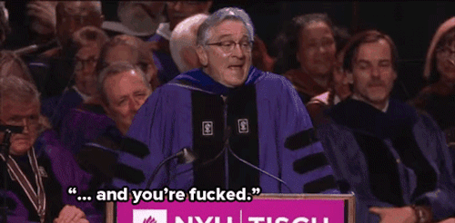 micdotcom:Watch: Robert de Niro got real with NYU grads, but was still incredibly inspiring