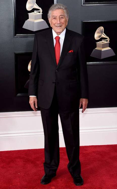 frozenmorningdeew: Tony Bennett attends the 60th annual Grammy Awards in New York, 28 Jan 2018