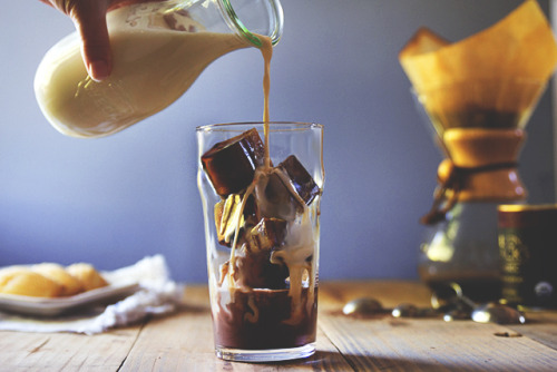 confectionerybliss:  iced mocha with coffee cubes        from honestly yum         