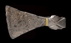 fuckyeahvikingsandcelts:  Silver inlaid axehead