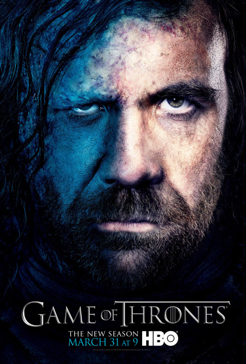 amplifyme:wicnet:New season 3 character poster featuring Sandor Clegane.I think I may cry. Seriously