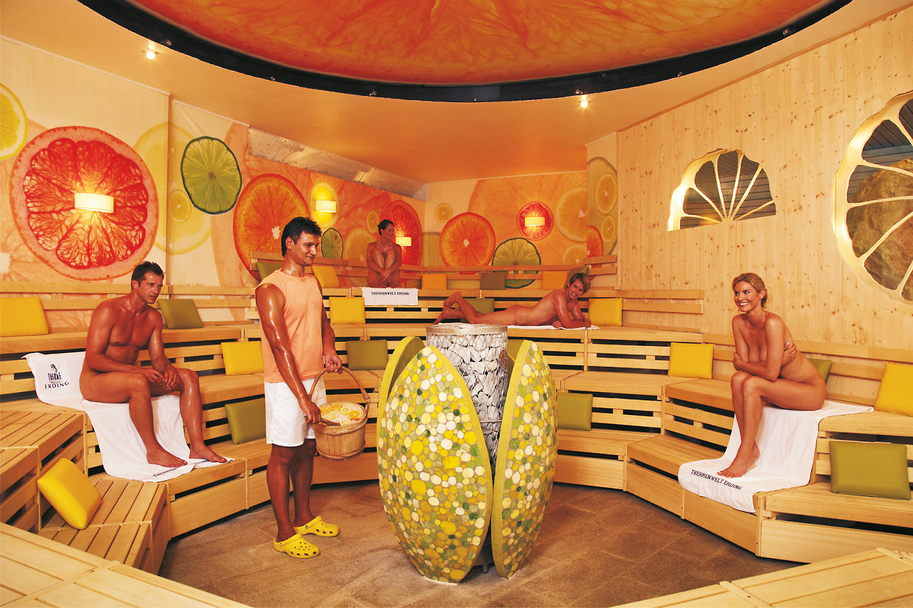   Sauna at Therme Erding in Munich, Germany.   