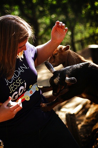 On a recent episode of Jordan, Jesse, Go!, Jordan, Jesse, and guest Dan Telfer talked about how much they love goats. Let this photograph from 4+ years ago serve as a reminder that goats love them, too.
Photo by my amazing friend Brandi.
And here are...