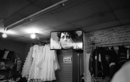 Thrift shop in Echo Park playing Edward Scissorhands 