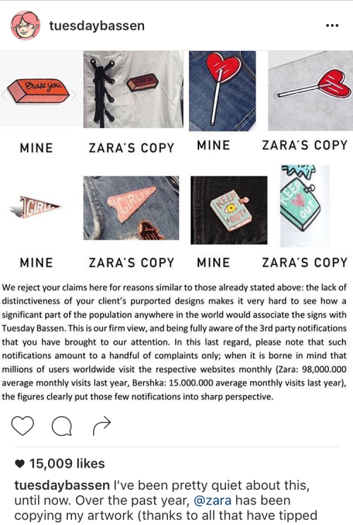 space-grunge:dailydot:This indie designer is exposing her legal battle with Zara over allegedly stol