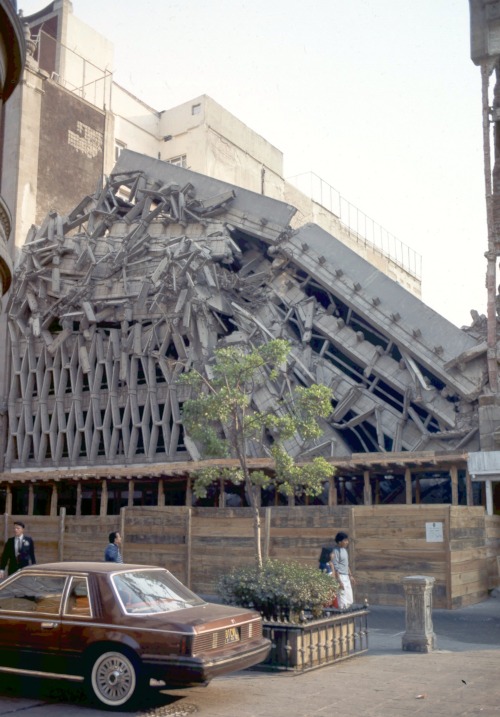 Buildings Collapsed by the Earthquake of 19 September 1985, Near the Alameda, Mexico City, January 1
