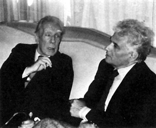 autonomistrebelnews:bustakay:mama-panther:Borges and Derrida.DEEP HANGS or Derrida admitting that mo