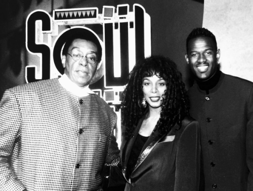 90shiphopraprnb:Don Cornelius, Donna Summer and Brian McKnight