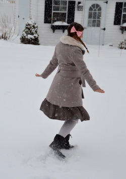 daddyspinkhairedprincess:  alexinspankingland:  alexinspankingland:I got to frolic in a winter wonderland (photos by Sarah Gregory) ^_^ It’s almost this time of year again!  