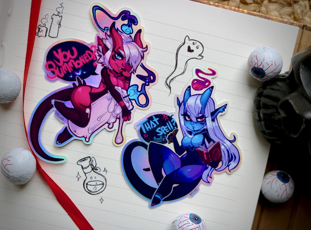 helixel:  🔥🎃These holographic succubi babes are now up on my Etsy store! These