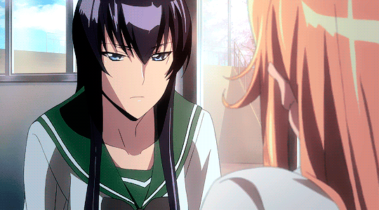 akuman0mi:  Marikawa shizuka: this is a brand name skirt.  Saeko: which do you value