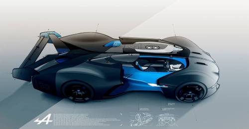 Renault Alpine Vision Gran Turismo official skecthes via Cardesign.ru.More car design here.