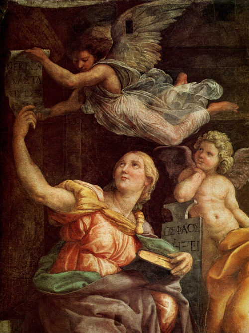 Detail from the Sibyls from the Chigi Chapel (1512-1513). Raphael. S.Maria della Pace, Rome.Raphael 