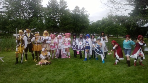 bespectaclednerd:  AnimeNEXT 2013 cosplay. The group Madoka cosplay was awesome! I probably saw more Eva related cosplays this year than ever before. >_<  Eeeee!  Finally some pictures from the Madoka cosplay :o) I’m the Kyoko with the spear,