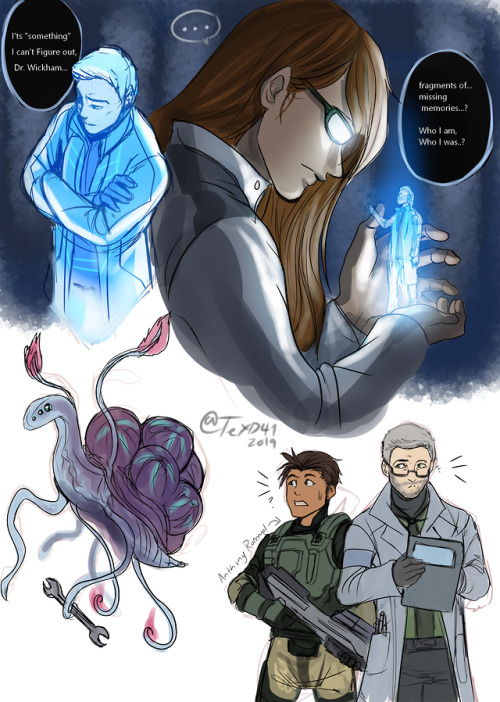 halo and Mass effect oc collab doodles with @biduke