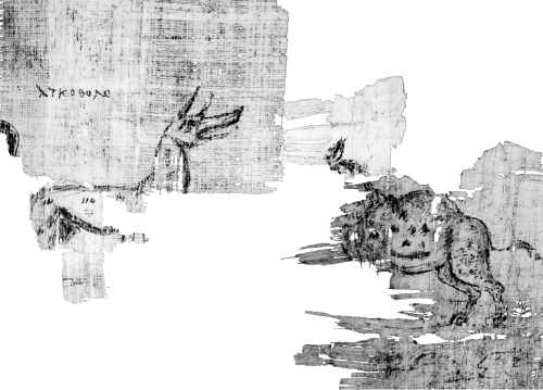 likeavirgil:Sketches of real and mythical animals from the verso of the Artemidorus Papyrus(For more