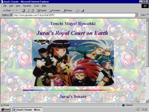 oneterabyteofkilobyteage:  original url http://www.geocities.com/Tokyo/Gulf/3075/  last modified 1999-10-19 10:17:58