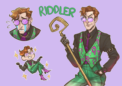 spacejellybeans:Gotham Rogues Redesigns Part 1Did this on stream last night for character design pra