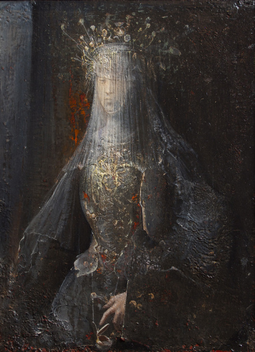 agostinoarrivabene: infernal marriage II° oil on wood cm 40 x 30  www.agostinoarrivabene.it