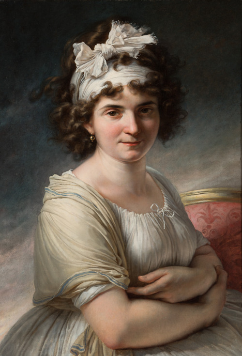 fashionsfromhistory: Portrait of Celeste Coltellini, Madame Meuricoffre, by Antoine-Jean Gros, 1790s
