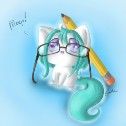 spectralpony:  Studious Ghosty! ^-^  CUTENESS.