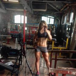Awsfitgirl:  Just Finished Filming My First Bodybuilding Video Instagram: Awsfitgirl