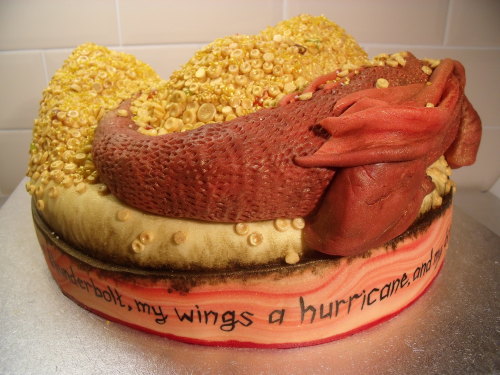 cupcakesandqwaffles:  My Smaug/Hobbit cake, titled ‘The Decoration of Smaug’ I finally finished the Smaug cake! After weeks of work, this is the finished product! I’m delighted with how it turned out, I’m glad I made the choice to hand-make all