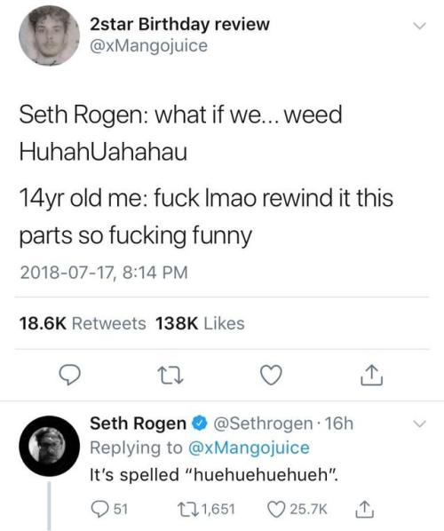 Seth Rogen is a comedic genius