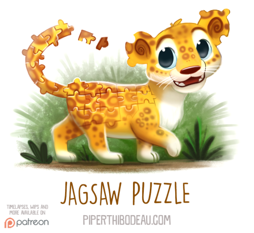 cryptid-creations: Daily Paint 1543. Jagsaw Puzzle by Cryptid-Creations Time-lapse, high-res and WIP