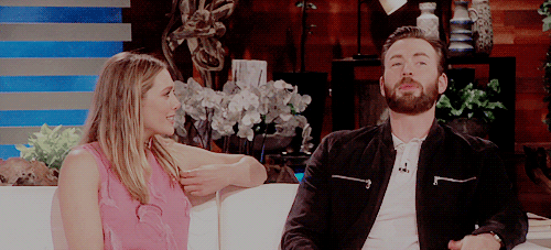 weheartchrisevans: Chris Evans &amp; Elizabeth Olsen on Ellen DeGeneres