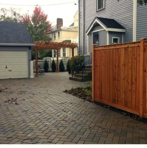 Concrete Pavers - Victorian PatioInspiration For A Sizable Victorian Side Yard Patio Renovation Using