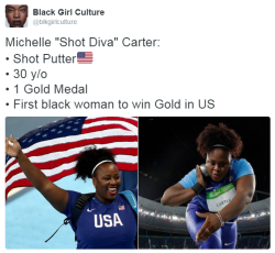 bellygangstaboo:  thetrippytrip:    Black Female Athletes repping team #BlackGirlMagic at the Rio Olympics    A motivated little girl. One day in about 10 years, she may be at an Olympics!   
