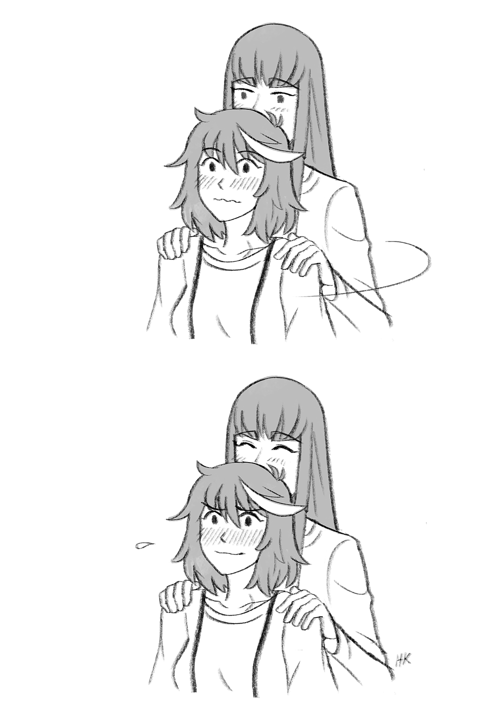 herokick:  once in a while, Satsuki remembers that Ryuko is quite smol~ (｡˘◡˘｡)