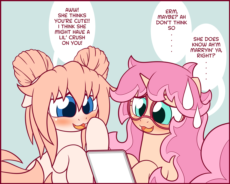 symbianl:“Um, Ah dunno what to say… Ehehe heee…” ^^’ Drawing given by @go-askcolorsplashpony