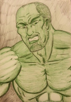 Dave cosplays as The Hulk   Another work
