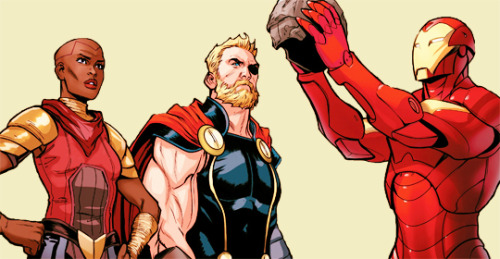 marysjaneparker:Okoye, Thor and Tony in Avengers (2018) #22