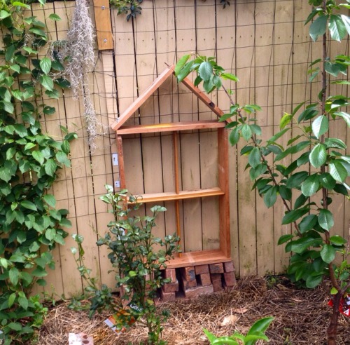plant-rant:Salvaged some materials from the backyard and garage to make an insect hotel for our back