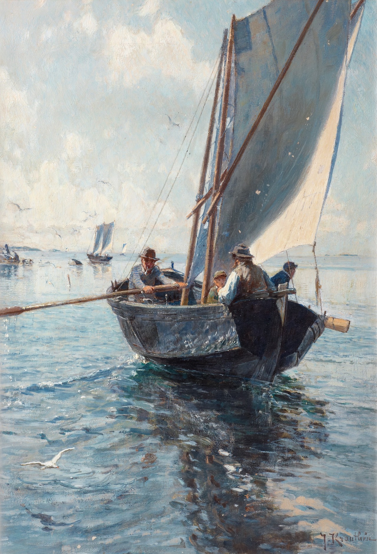 fleurdulys:  Fishermen in a Boat - Johan Krouthen 