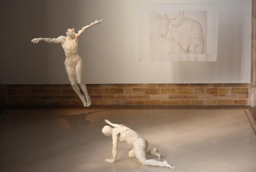 asylum-art: Fanny Alloing - Plaster and Gauze Body Sculptures Using materials such as plastered stri