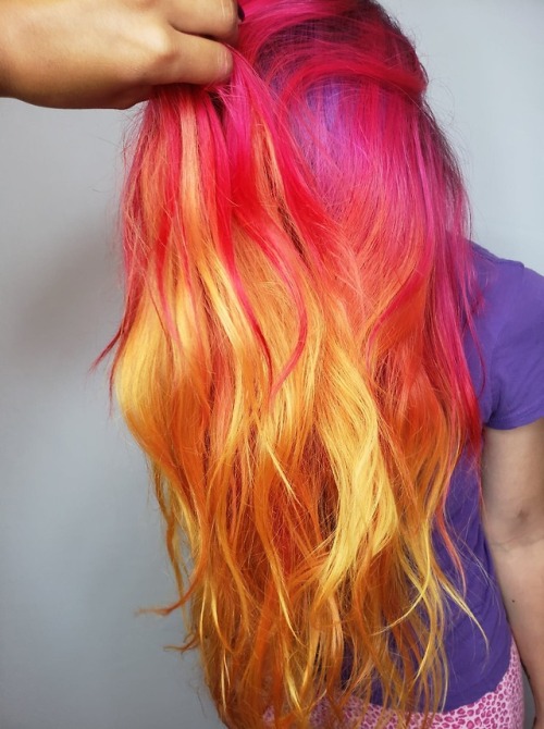 organichaos: Fire Feathers!!My hair was done by the magnificent, magical color wizard queen of the