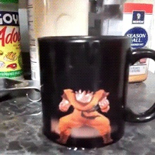 humoristics:  Heat sensitive Goku mug (vine by Rebecca White) Get it here   BAD FUCKING