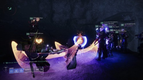 Some screenshots of our 12 guardian chaos run of Garden of Salvation..also a Divinity run for a few 