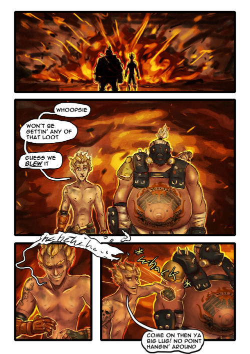 spectre-draws:Junkrat finally finds someone who’s willing to put up with his shit.