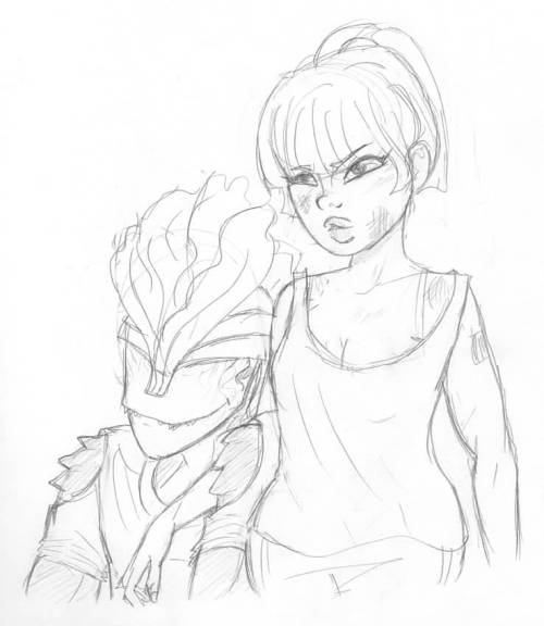 From my story! Derby and her alien boyfriend Blondie.