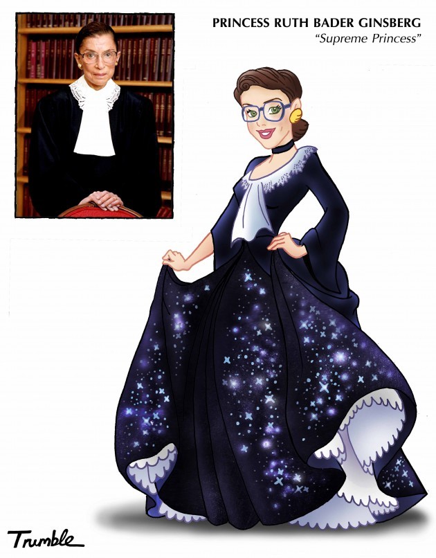 bitch-media:  An artist puts the Disney princess filter on real life role models. 